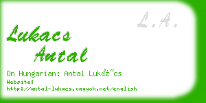 lukacs antal business card